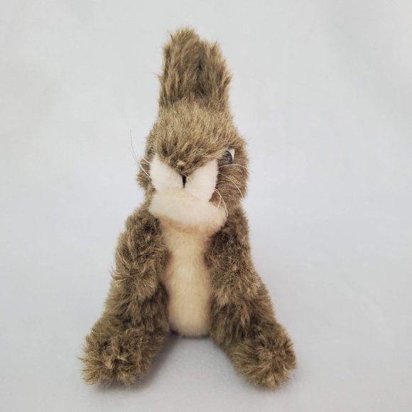Folkmanis Mini Jack Rabbit Finger Puppet 5" Plush Toy - Picture 2 of 11